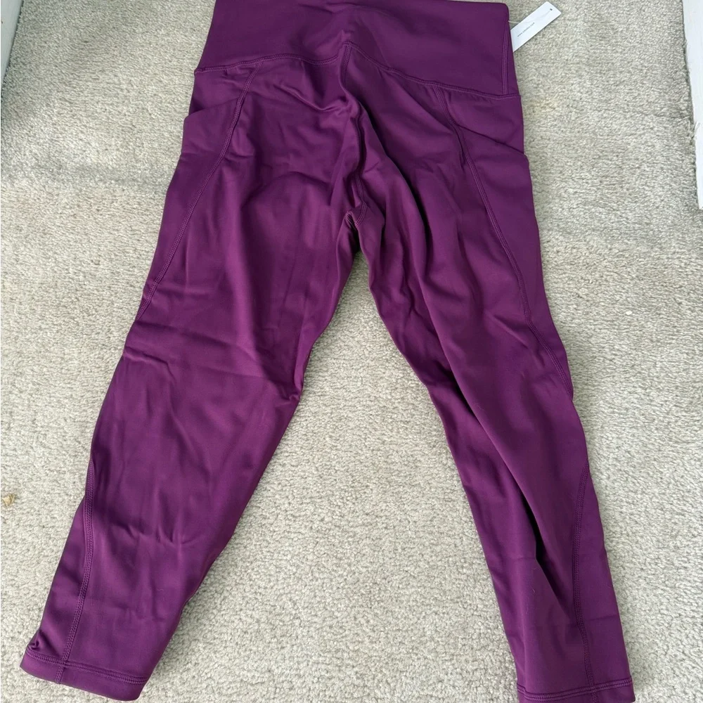 Purple High-Waisted Leggings - Picture 4 of 5